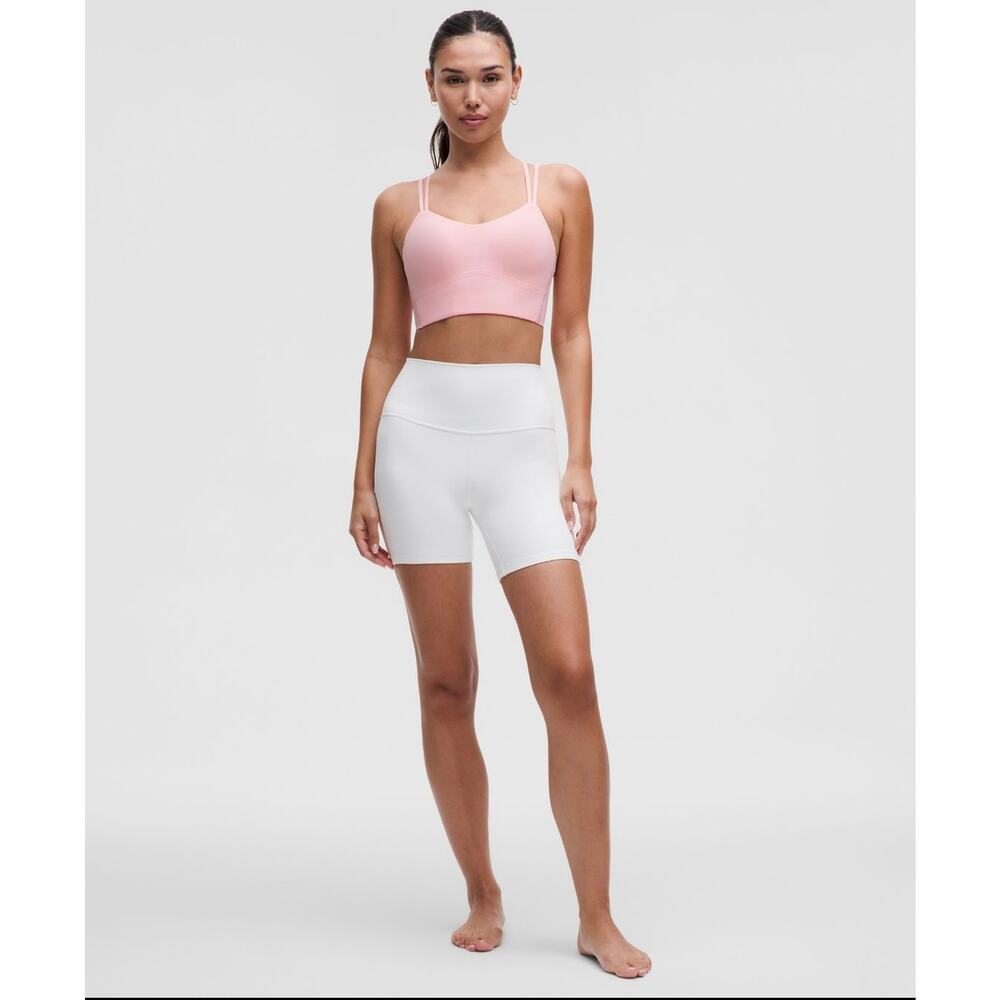 Lululemon Like a Cloud Bra Longline  B/C Cup Strawberry Milkshake Pink Size 4 - Picture 4 of 6